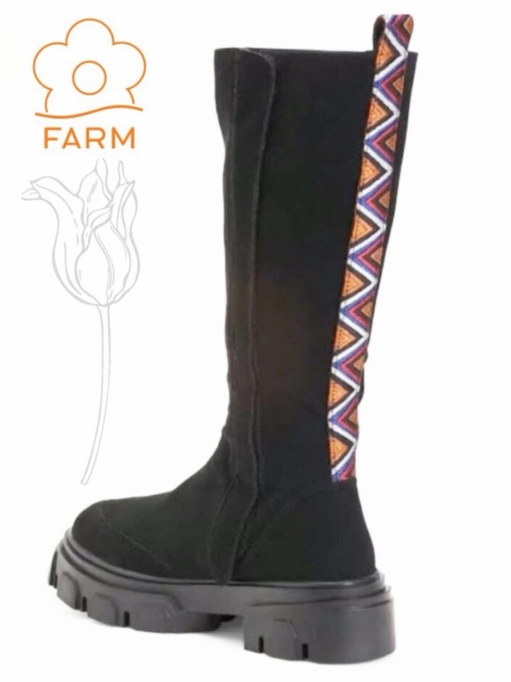 FARM Rio Knee High Lug Sole Boot